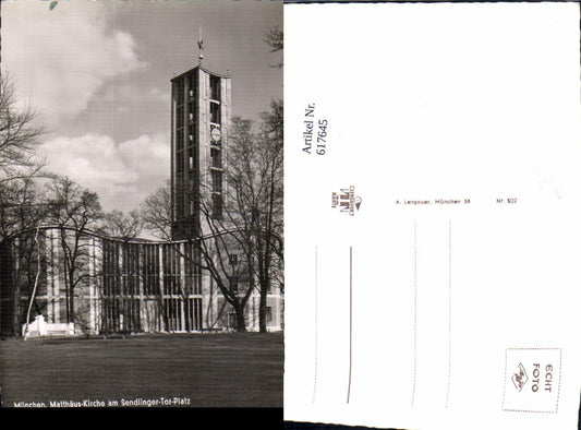 617645, Photo Ak Munich St. Matthew's Church at Sendlinger-Tor-Platz Church