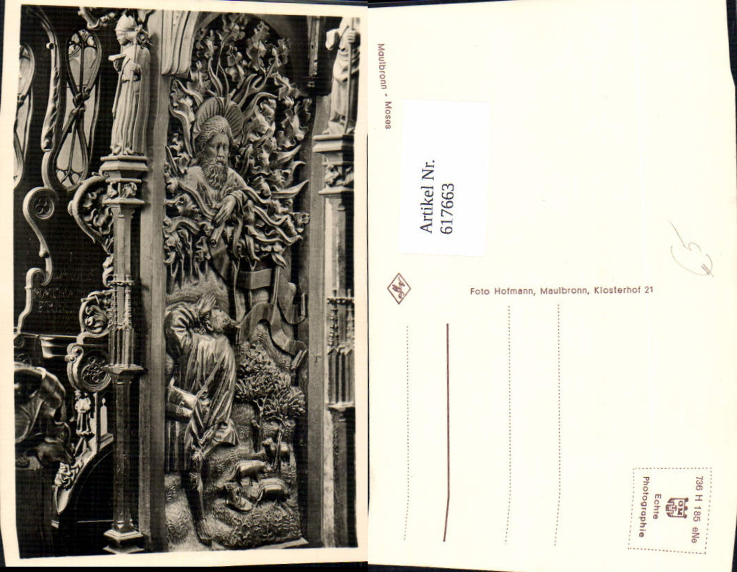 617663,Foto Ak Maulbronn Moses Kloster Maulbronn Detailansicht