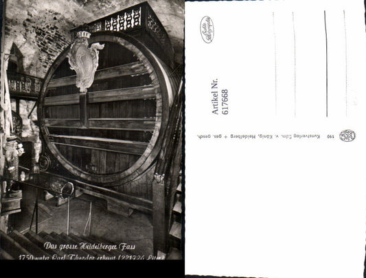 617668, Photo Ak Heidelberg The Great Heidelberg Barrel of Wine