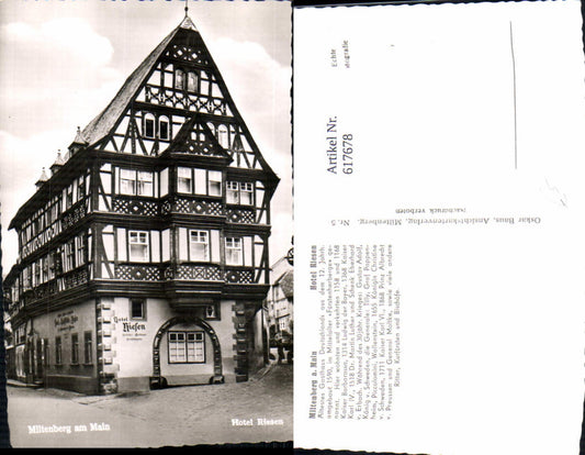 617678,Foto Ak Miltenberg a. Main Hotel Riesen