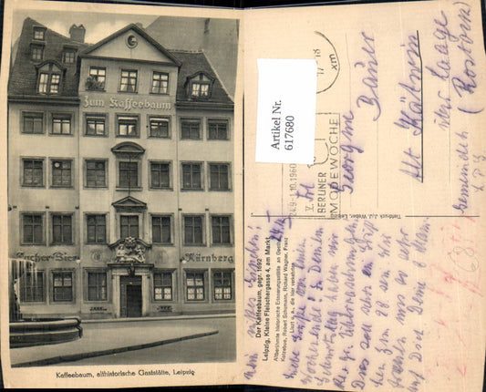 617680,Leipzig Zum Kaffeebaum Gaststätte