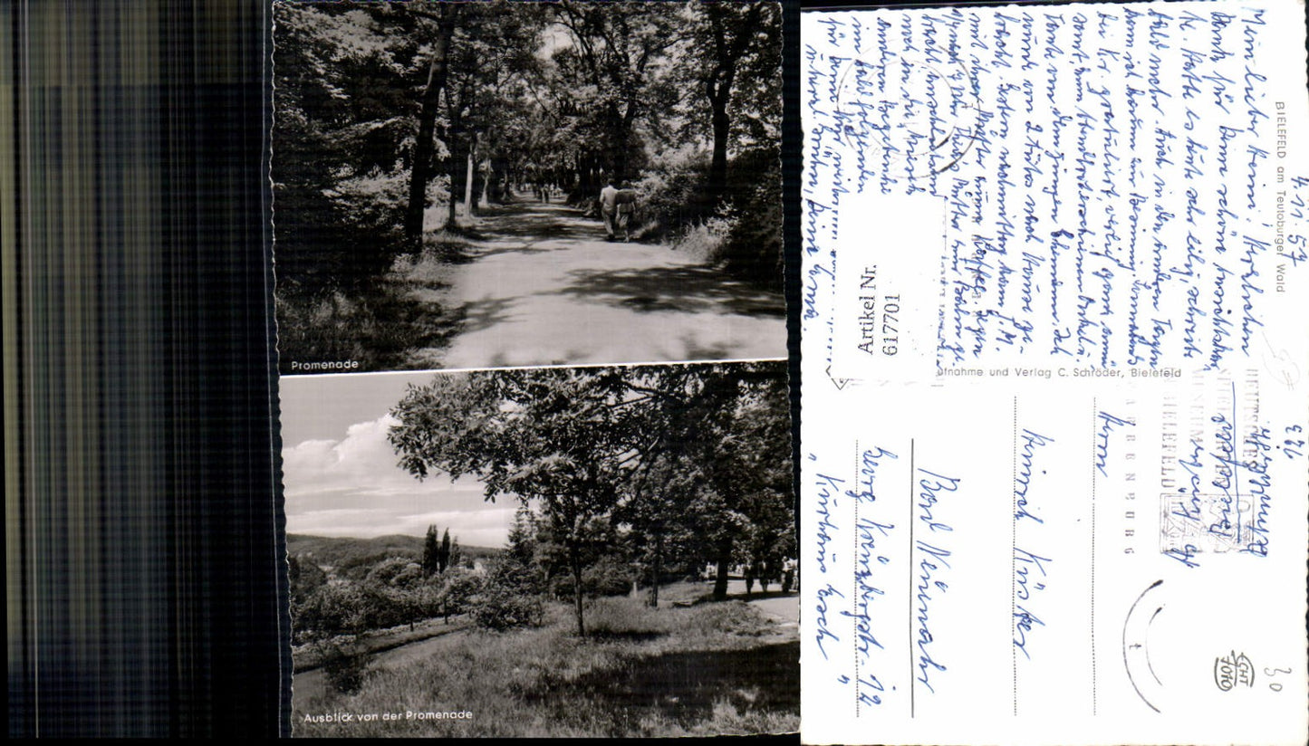 617701,Mehrbild Ak Bielefeld a. Teutoburger Wald Promenade Ausblick v. d. Promenade