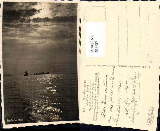 617727,Foto Ak Steinhuder Meer Segelboot Mardorf Neustadt am Rübenberge