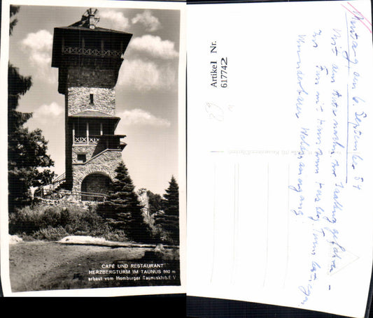 617742,Foto Ak Herzbergturm i. Taunus Turm Bad Homburg vor der Höhe