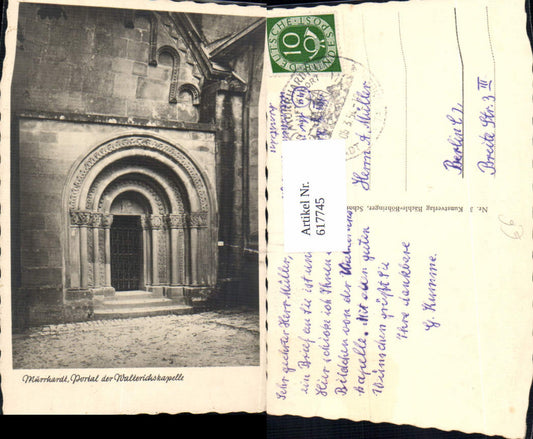 617745, Photo Ak Murrhardt Portal of the Walterich Chapel Walterich Church