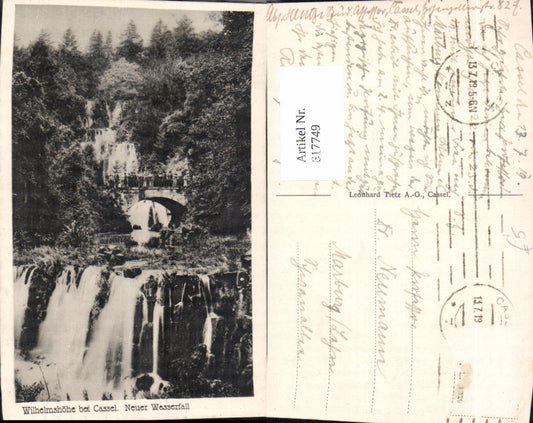 617749,Wilhelmshöhe b. Cassel Kassel Neuer Wasserfall