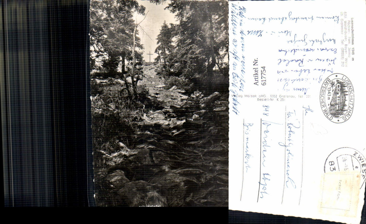 617754,Foto Ak Himmelsleiter a. Lusengipfel Waldhäuserwald