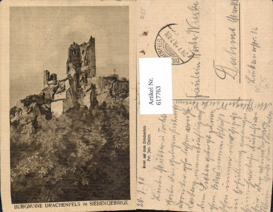 617763,Burg Drachenfels Siebengebirge Königswinter Feldpost