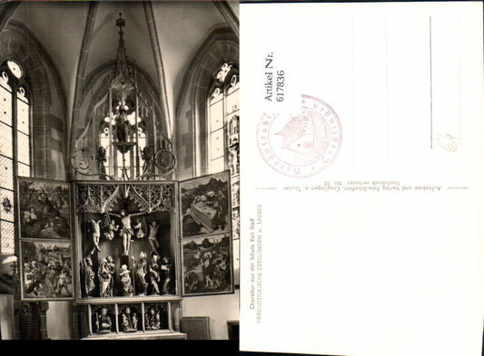617836, Photo Ak Creglingen a. Tauber Choir altar Herrgottskirche