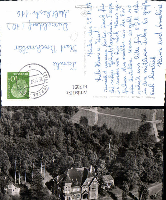 617851,Luftbild Herten i. Westfalen Parkrestaurant Katzenbusch