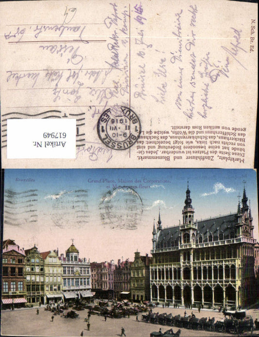 617949,Bruxelles Brussels Grand Place Maison de Corporations Belgium