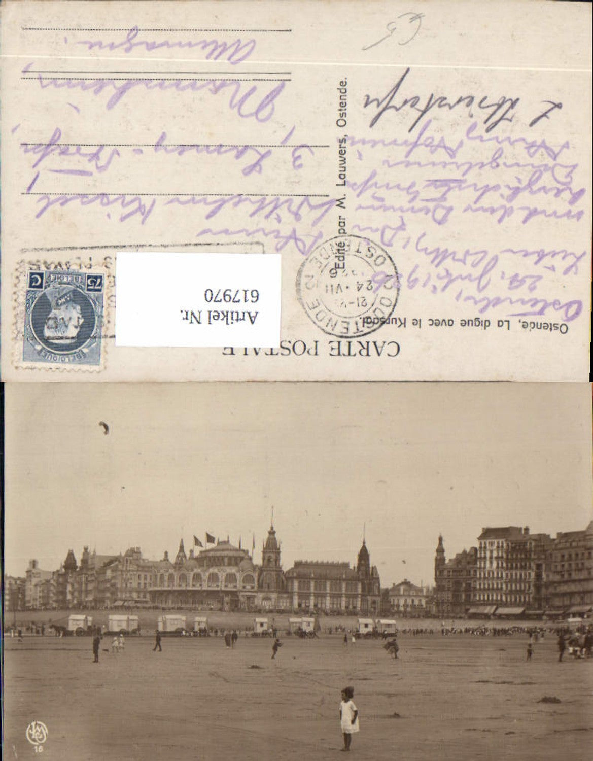 617970,Ostende La digue with Kursaal Belgium