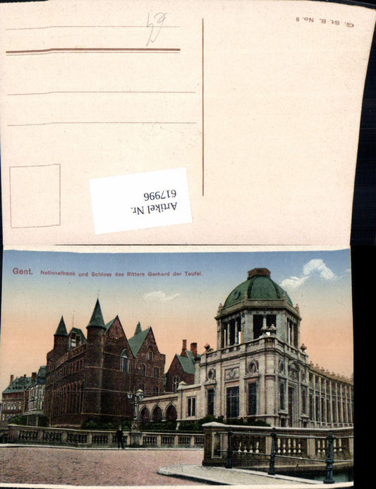 617996, Gent Gant National Bank and Castle of Knight Gerhard the Devil Belgium