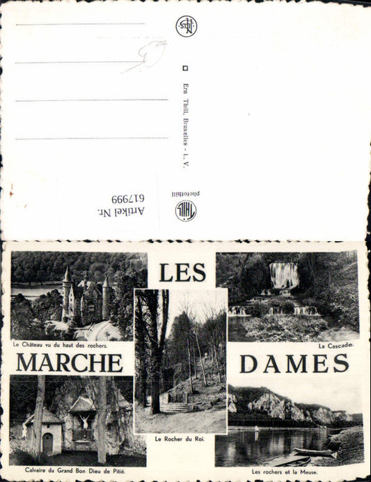 617999,Mehrbild Ak Marche-les-Dames La Cascade Le Chateau Belgium