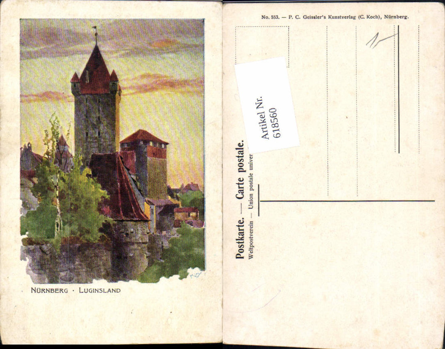 618560,Künstler AK Heinrich Kley Nürnberg Luginsland