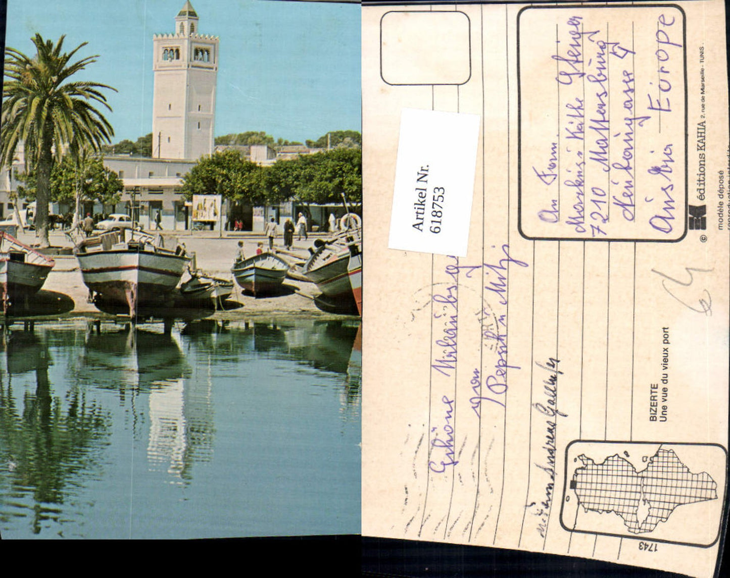 618753,Bizerte Une vue du vieux port Bizerta Tunisie