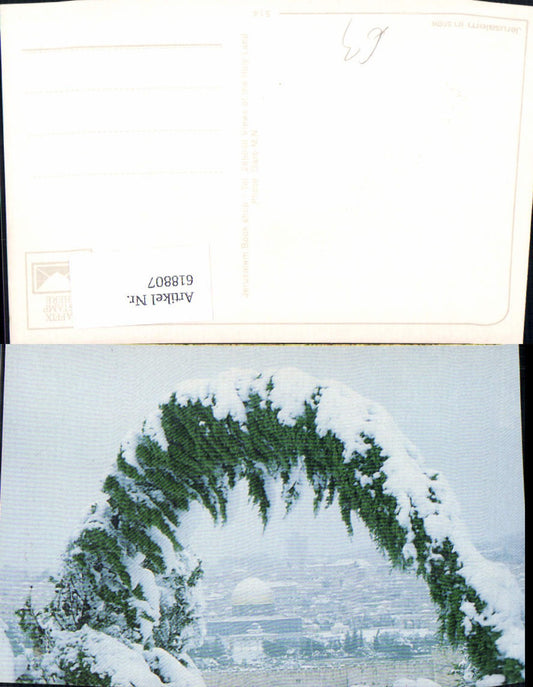 618807,Jerusalem in snow Winteransicht Schnee Israel