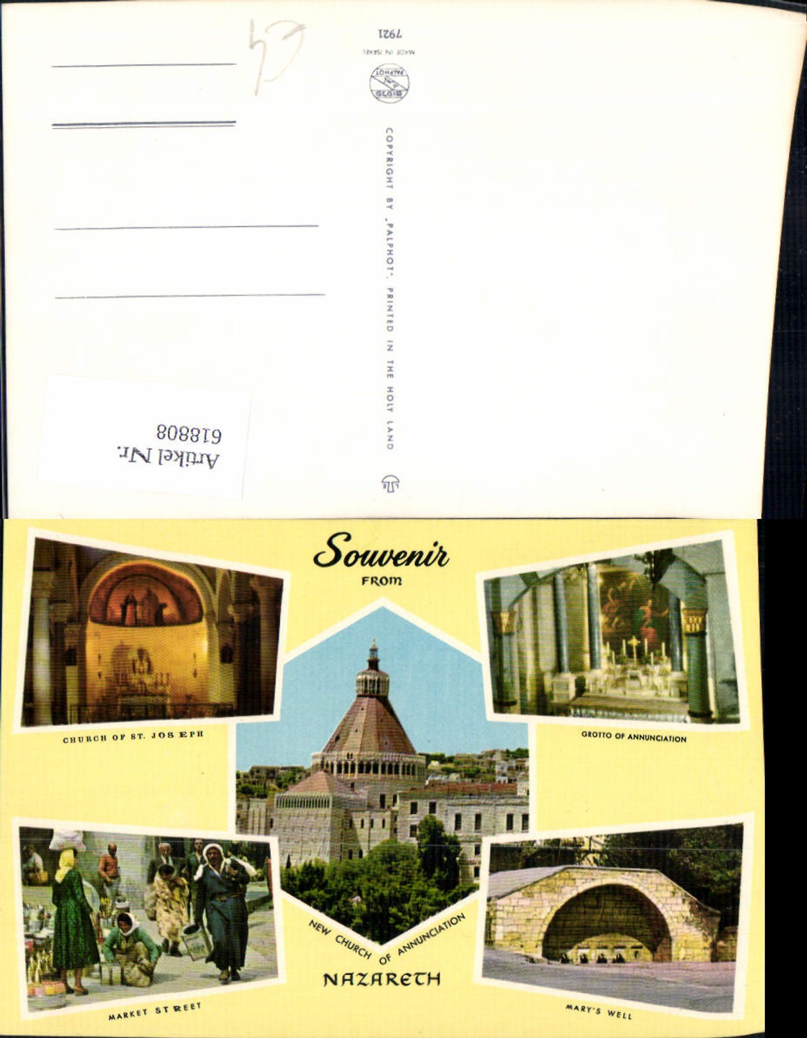 618808,Mehrbild Ak Nazareth Church of St Joseph Marys Well Israel