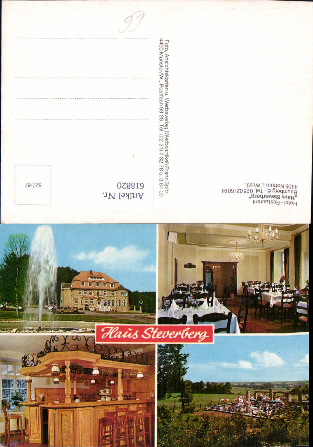 618820,Mehrbild Ak Nottuln i. Westfalen Hotel Restaurant Haus Steverberg