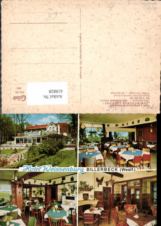 618828,Mehrbild Ak Billerbeck Westfalen Hotel Weissenburg
