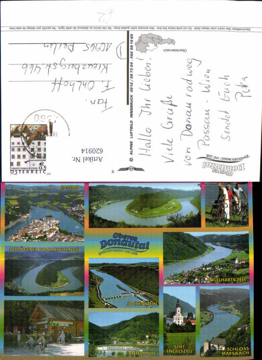 620914,Mehrbild Ak Oberes Donautal Schlögener Schlinge Passau Engelhartszell