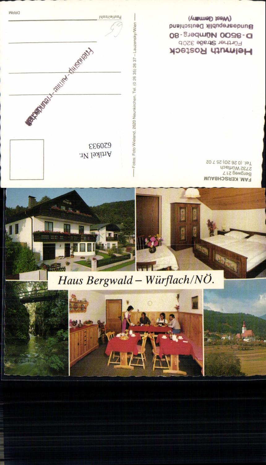 620933,Mehrbild Ak Würflach Haus Bergwald