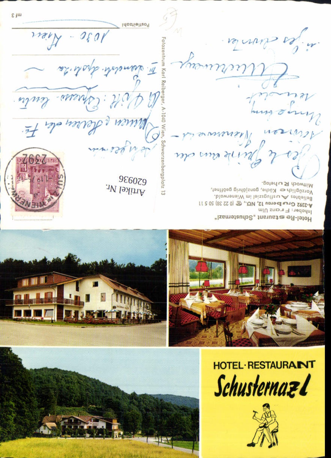 620936,Mehrbild Ak Gruberau Gemeinde Wienerwald Hotel Restaurant Schusternazl