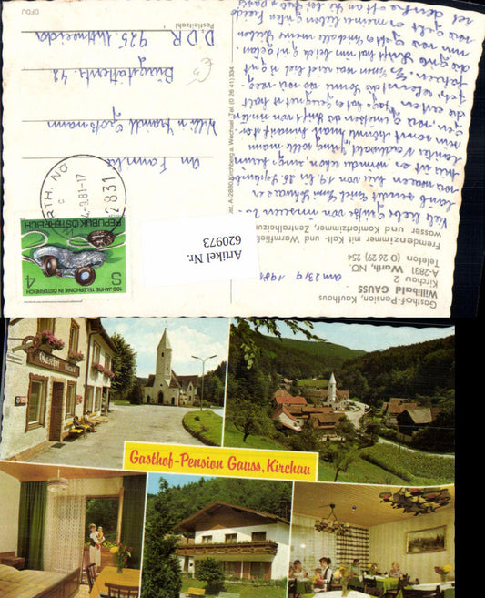 620973,Mehrbild Ak Warth Gasthof Pension Gauss
