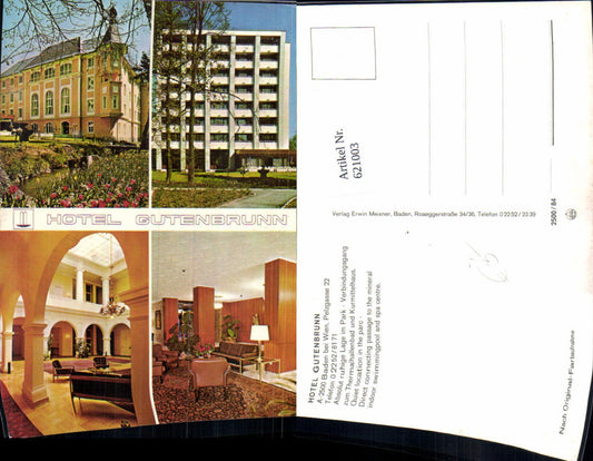 621003,Mehrbild Ak Baden b. Wien Hotel Gutenbrunn