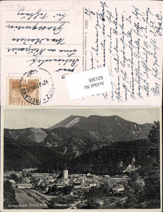 621305,Türnitz Bahnpost Zug 4238 Türnitz Freiland 1931