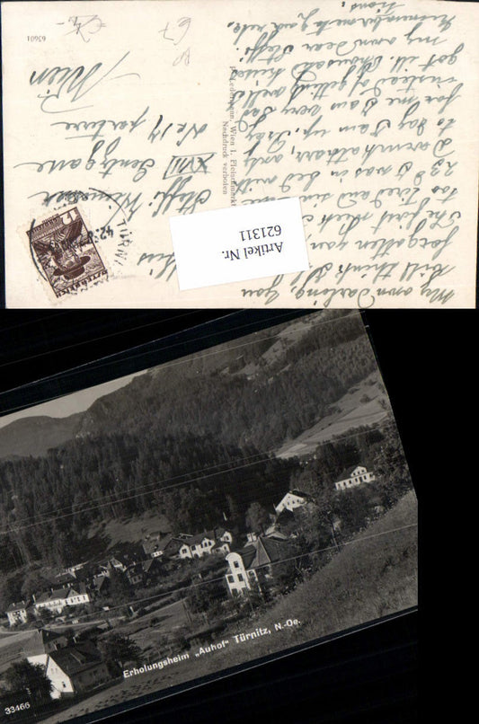 621311,Türnitz Auhof 1928 Bahnpost Türnitz Freiland Zug 4238