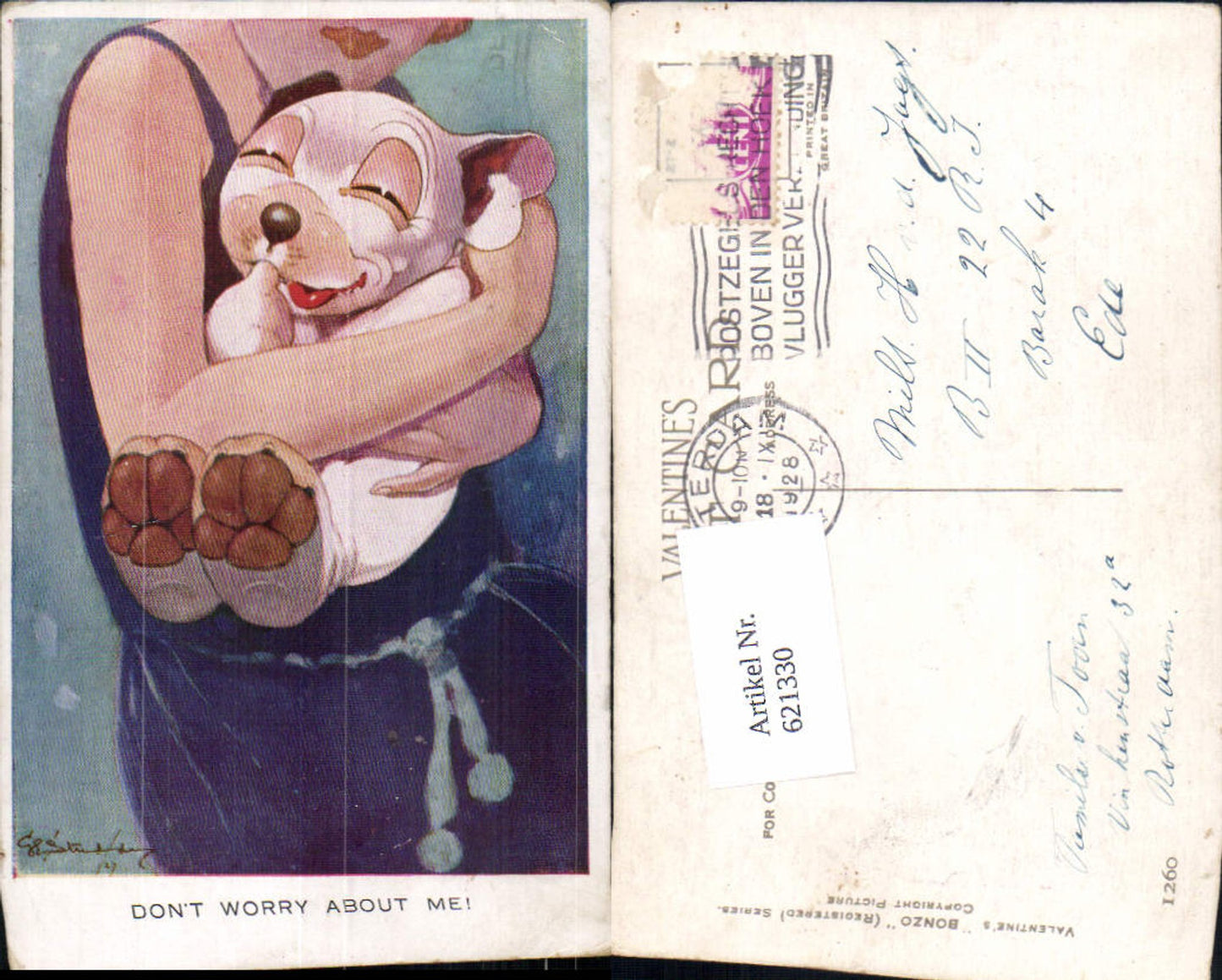 621330,tolle Künstler AK George E. Studdy Bonzo Humor