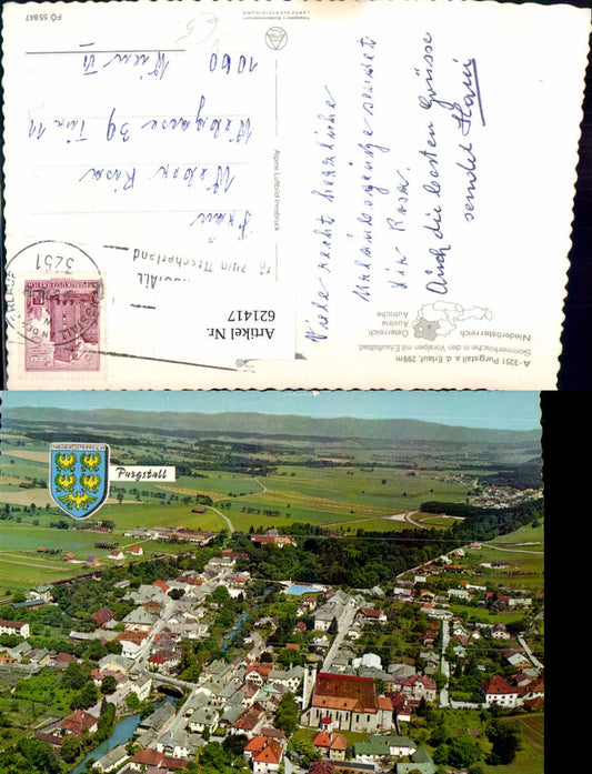 621417,tolle Fliegeraufnahme Purgstall an der Erlauf pub Alpine Luftbild FÖ 55847