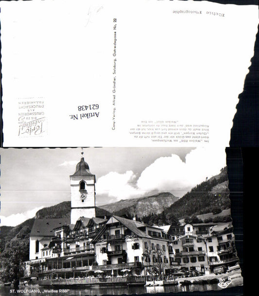 621438,Foto Ak Sankt Wolfgang im Salzkammergut Weißes Rößl Hotel