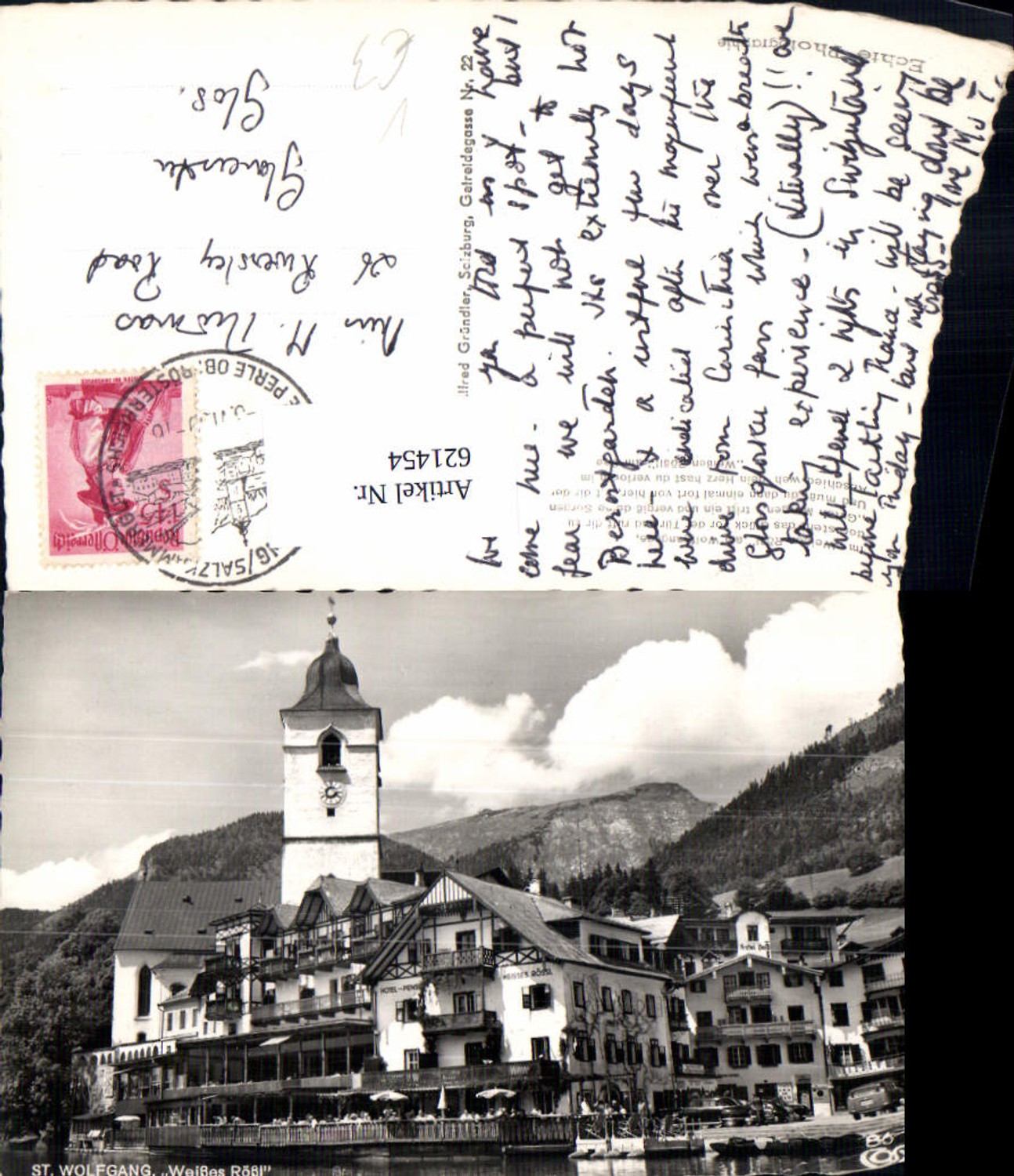 621454,Foto Ak Sankt Wolfgang im Salzkammergut Weisses Rössl pub Cosy 86B