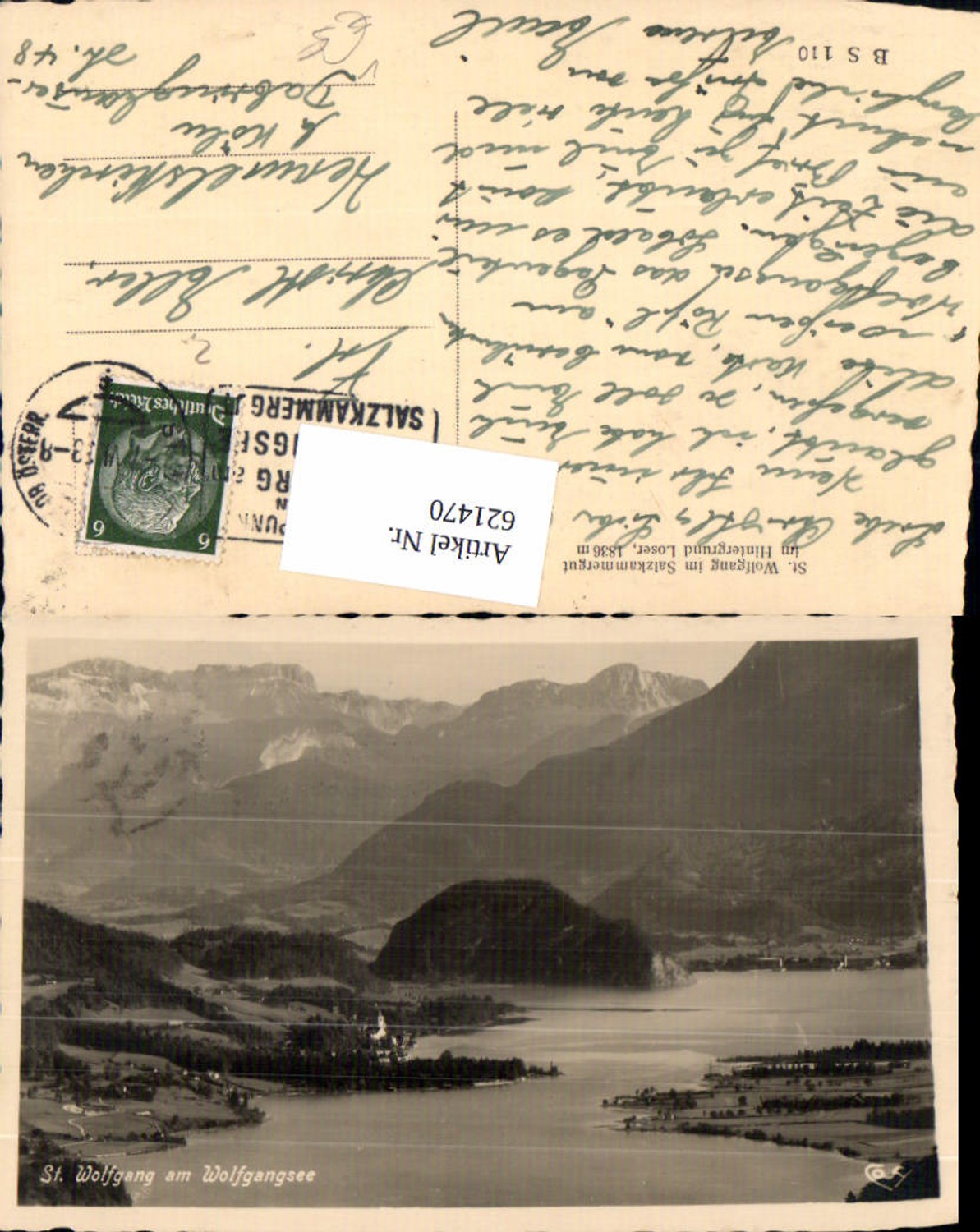 621470,Foto Ak Sankt Wolfgang im Salzkammergut m. Loser pub Cosy BS 110