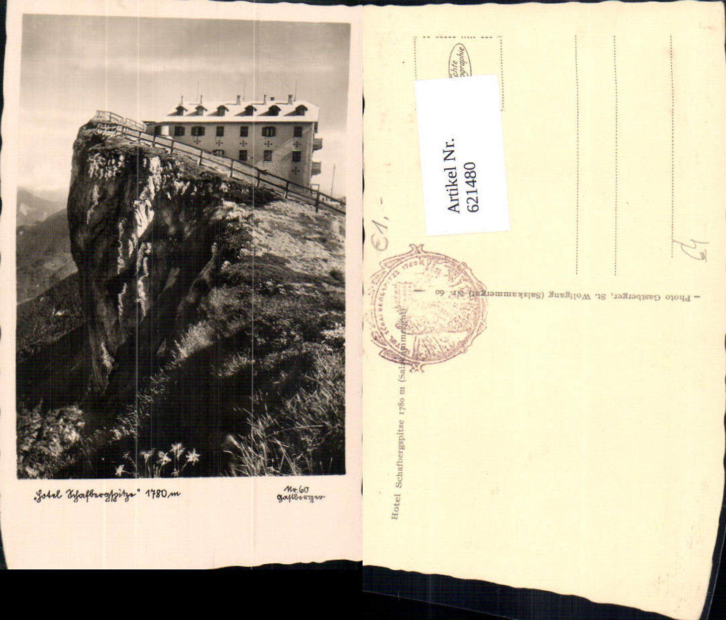 621480,Foto Ak Sankt Wolfgang im Salzkammergut Hotel Schafbergspitze Schafberg