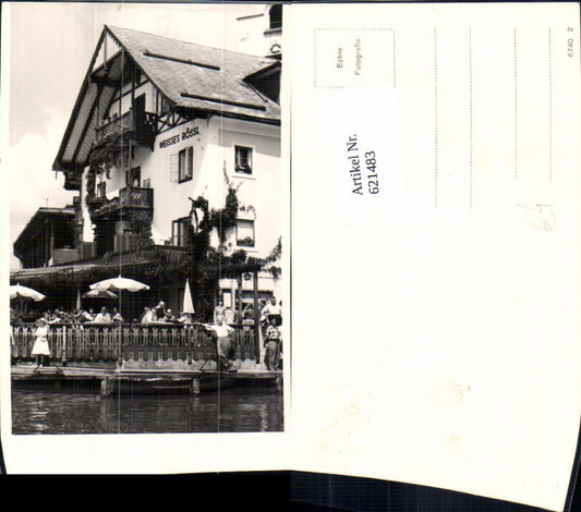 621483,Foto Ak Sankt Wolfgang im Salzkammergut Weisses Rössl b. Terrasse