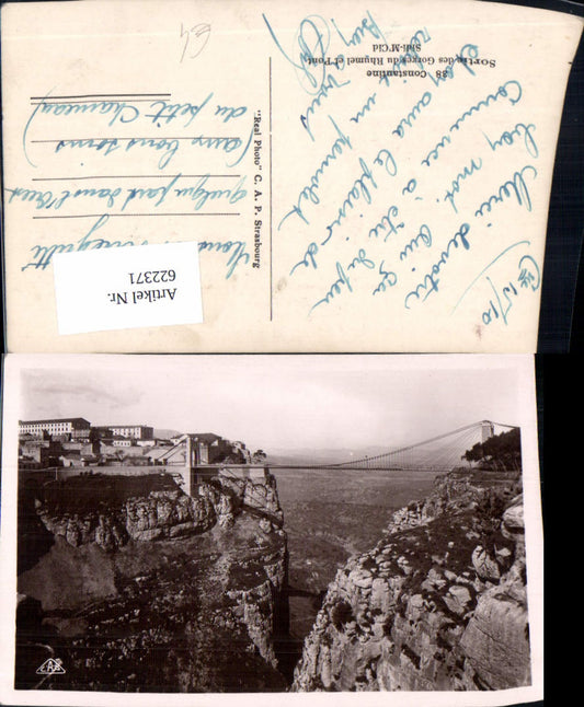 622371,Constantine Sortie des Gorges du Rhumel et Pont Sidi-MCid Brücke Algeria