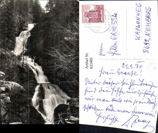 622405,Foto Ak Lassingfall Wasserfall Langseitenrotte Annaberg