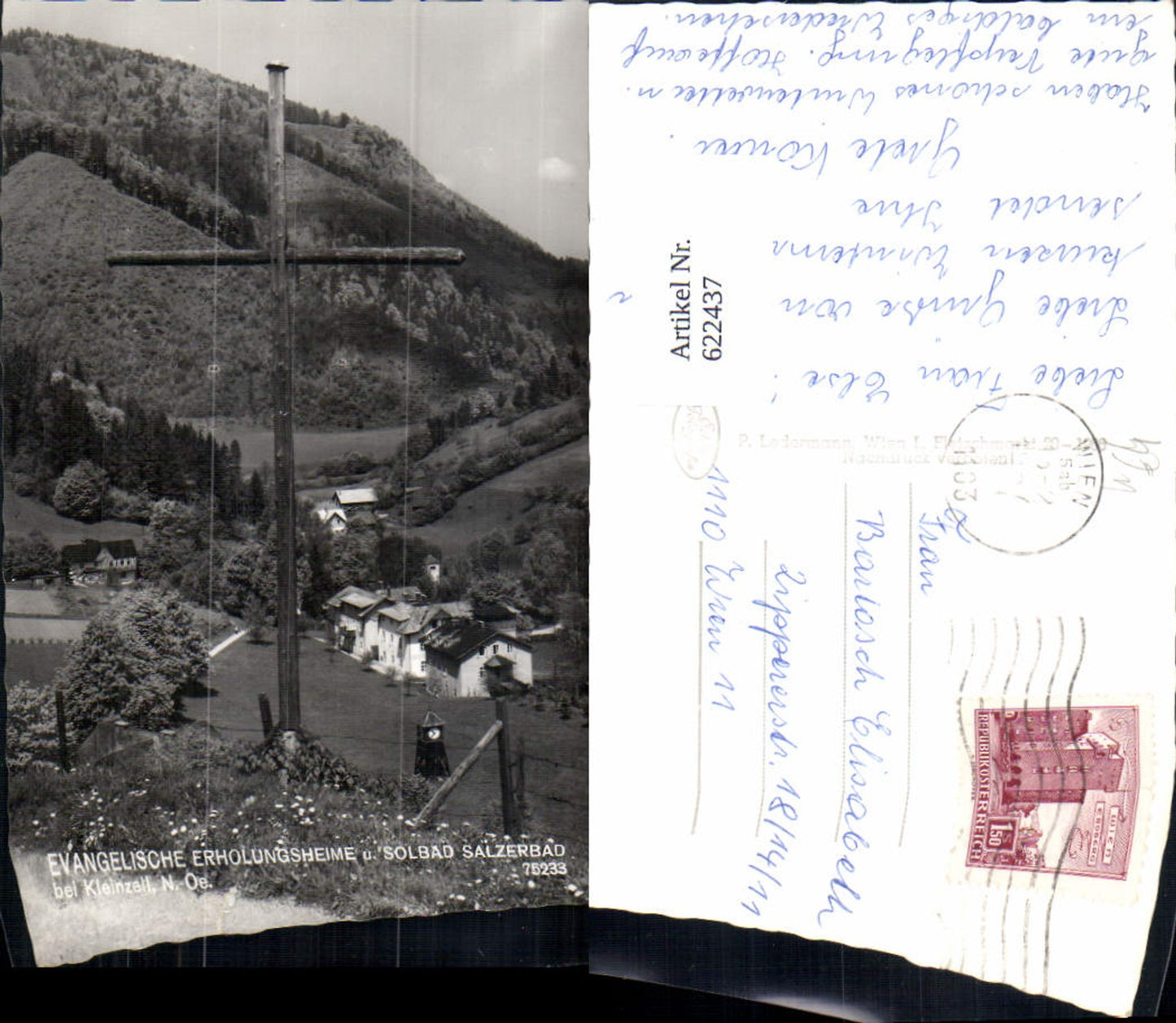 622437,Foto Ak Evangelische Erholungsheime u. Solbad Salzerbad Wegkreuz b. Kleinzell