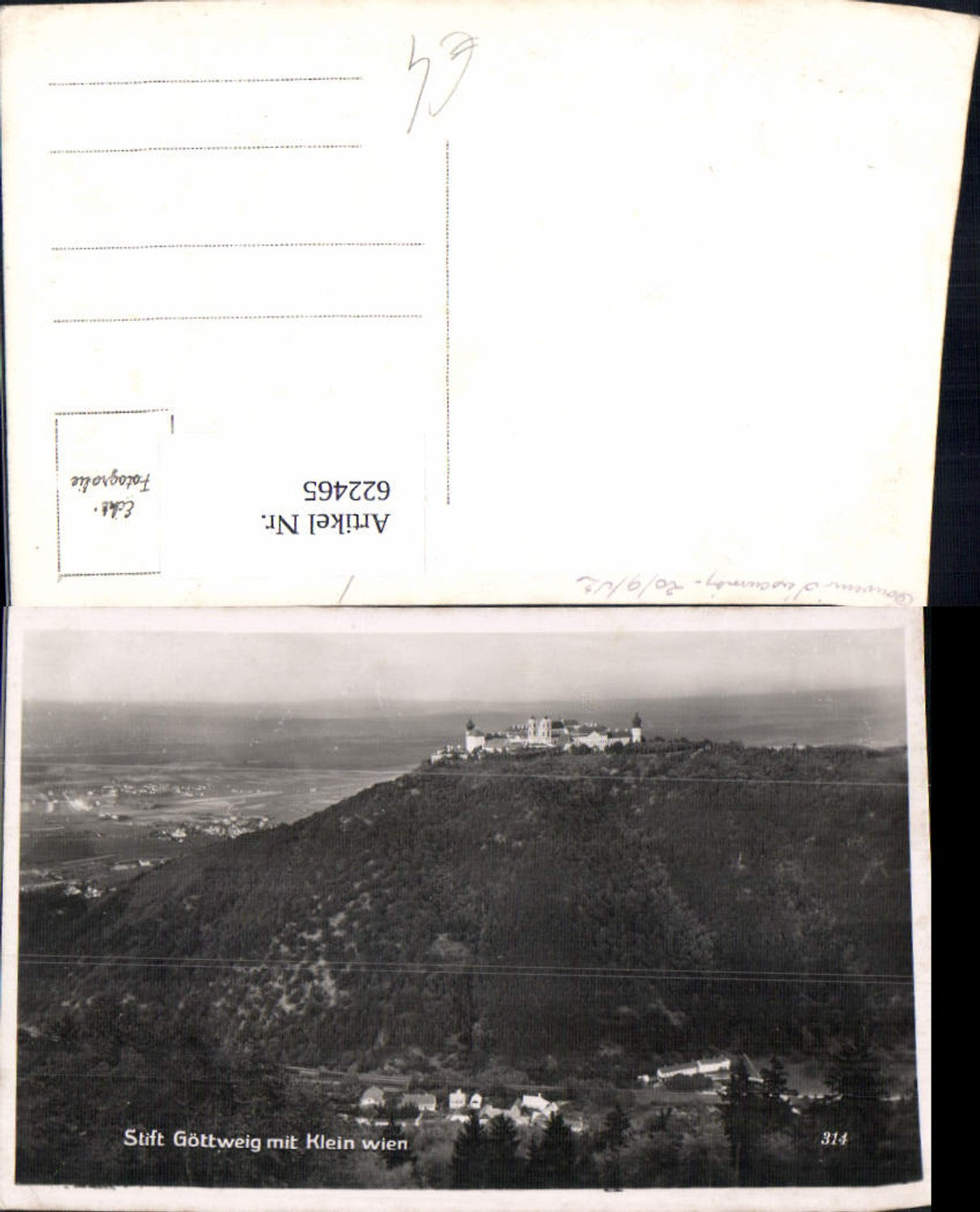622465,Foto Ak Stift Göttweig m. Klein-Wien Furth b. Göttweig