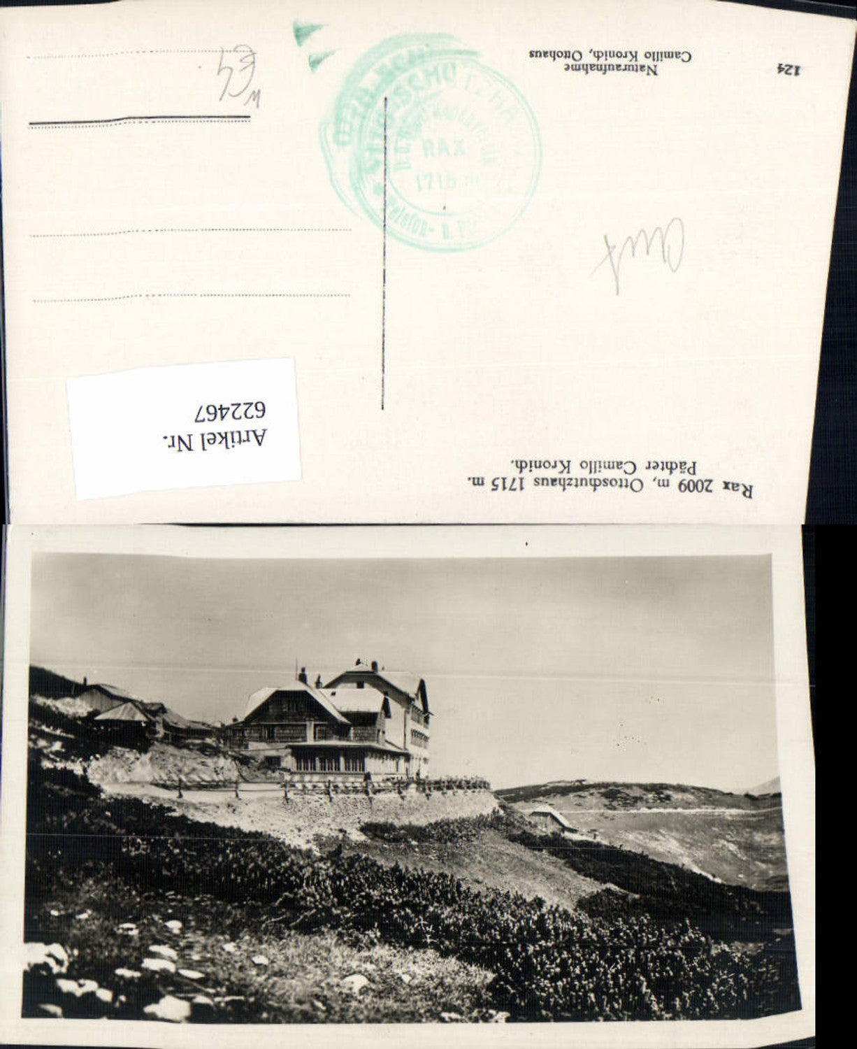 622467,Foto Ak Rax Ottoschutzhaus Ottohaus Reichenau an der Rax