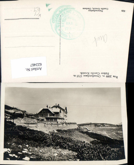 622467,Foto Ak Rax Ottoschutzhaus Ottohaus Reichenau an der Rax