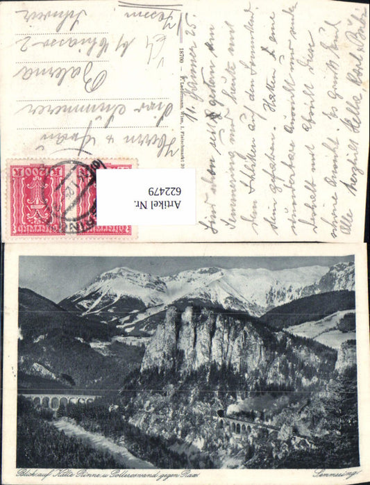 622479,Blick auf Kalte Rinne u. Polleroswand geg. Rax Semmering-Kurort pub P. Ledermann 18700