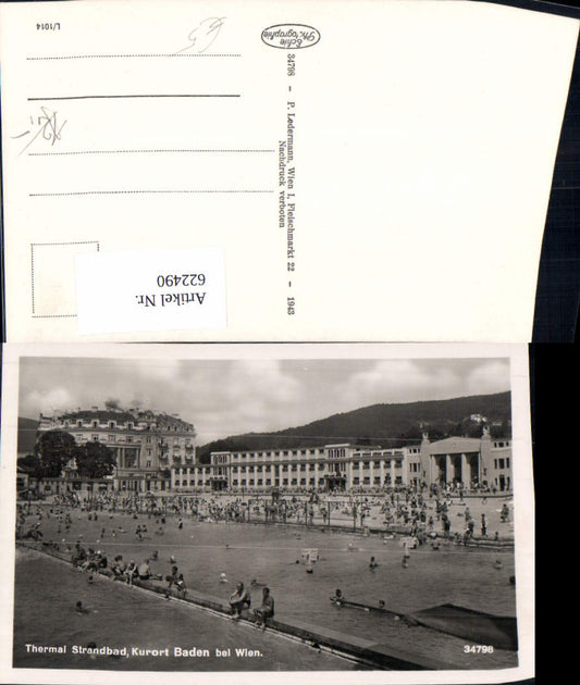 622490,Foto Ak Baden b. Wien Thermal Strandbad