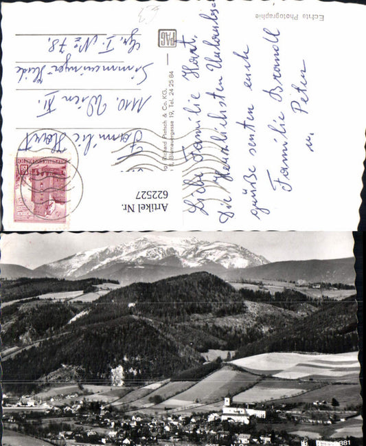 622527,Foto Ak Kirchberg a. Wechsel geg. Schneeberg