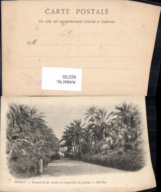 622735,Algier Alger Propriete de M. Landon de Longueville les Jardins Algerien