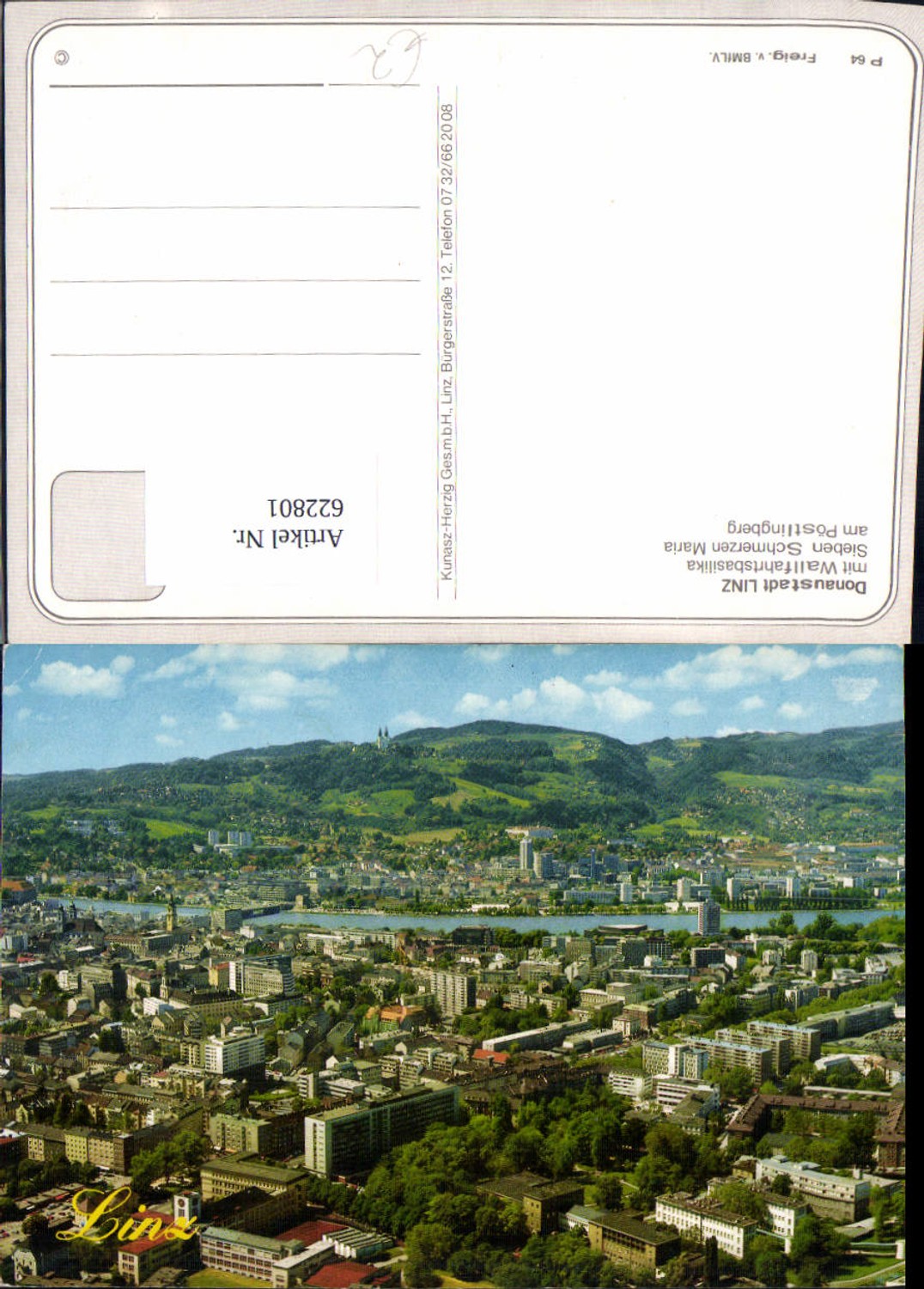 622801,Linz a. d. Donau m. Wallfahrtsbasilika Sieben Schmerzen Maria a. Pöstlingberg