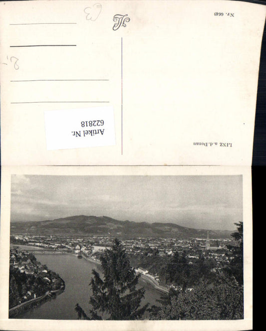 622818,Foto Ak Blick auf Linz a. d. Donau